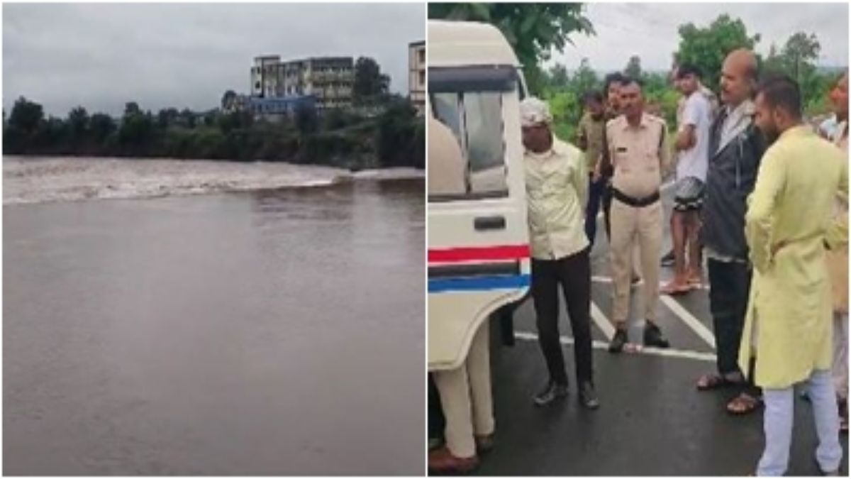 उफनती नदी में युवक ने लगाई छलांग, लोगों ने देख मचाया शोर, तलाश जारी
