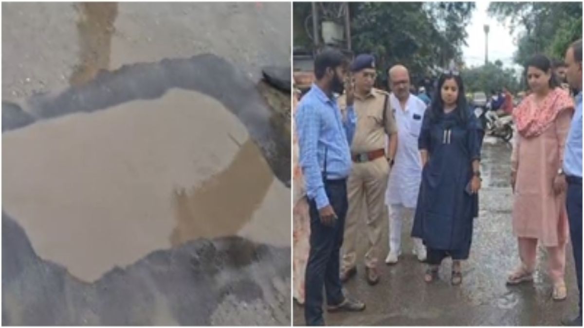 सड़क पर गड्ढे या गड्ढों पर सड़क: शिकायत के बाद जमीन पर उतरे कलेक्टर, एसपी और महापौर, कांग्रेस ने किया था प्रदर्शन   
