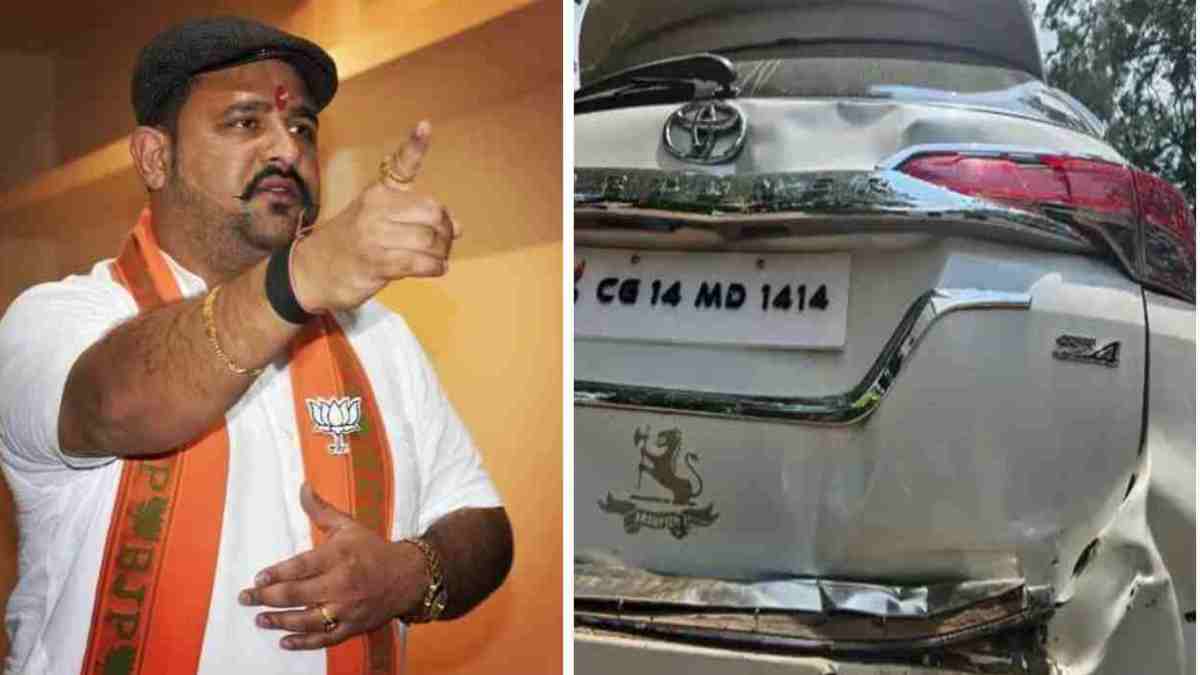 CG BREAKING : ट्रक ने कार को मारी टक्कर, हादसे में बाल-बाल बचे भाजपा नेता प्रबल प्रताप जूदेव