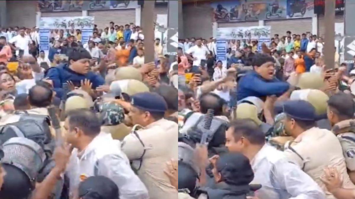 कांग्रेस के प्रदर्शन के दौरान मेयर ऐजाज ढेबर ने पुलिस के साथ की अभद्रता, देखें वायरल वीडियो…