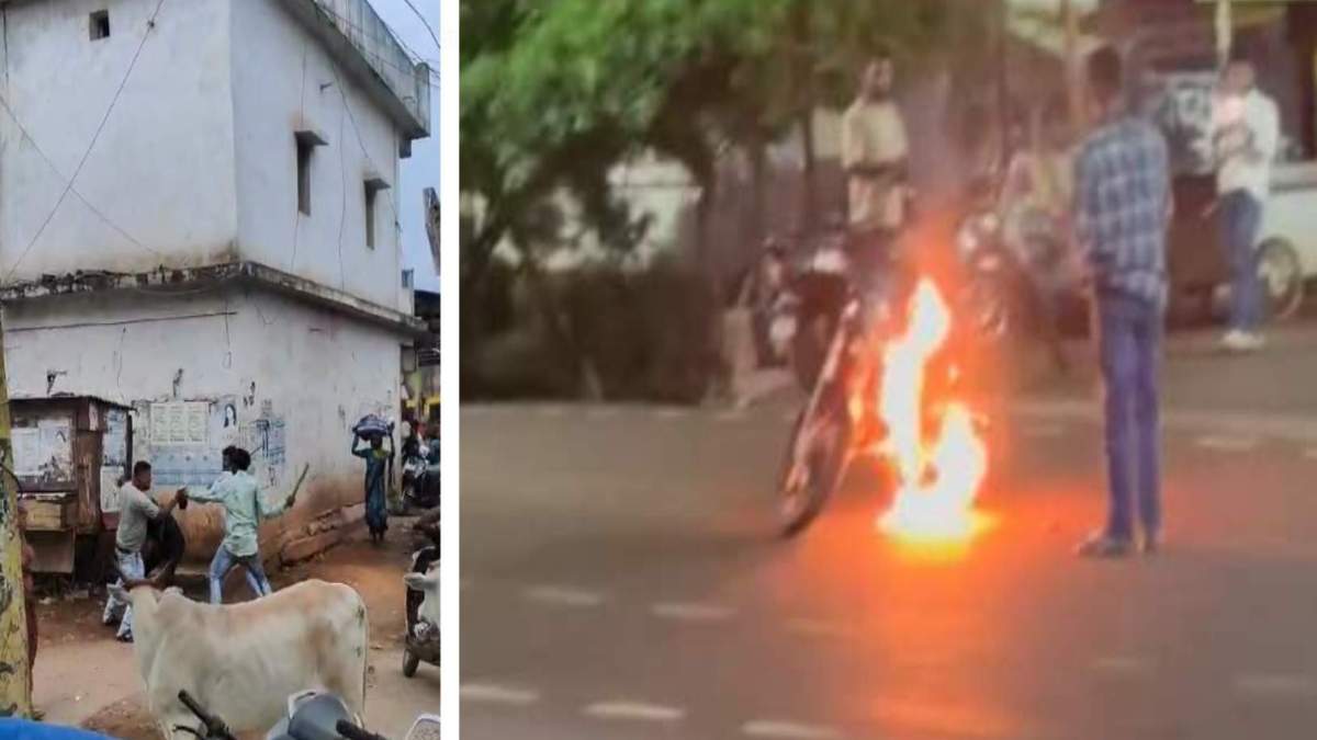 बस्तर में हफ्ता वसूली का मामला : विरोध करने पर गुंडों ने की युवक की जमकर पिटाई, इधर ओवरटेक के चक्कर में हुआ विवाद, बीच सड़क जला दी बाइक