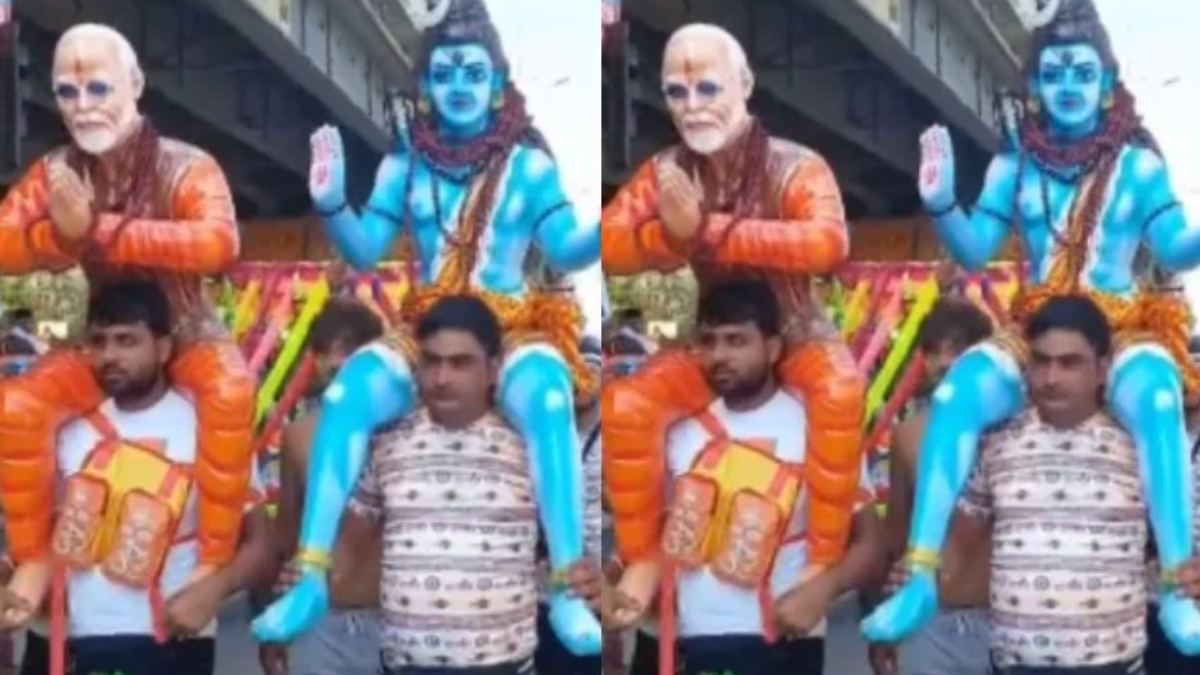 कांवड़ में शिव जी के साथ मोदी की मूर्ति! कंधे पर लेकर भक्तों ने की यात्रा, Video Viral