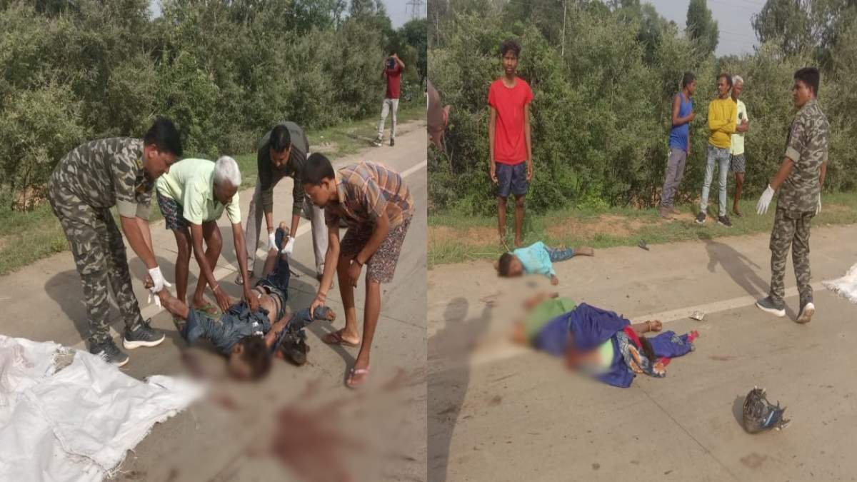 छत्तीसगढ़ में भीषण सड़क हादसा: तेज रफ्तार ट्रक ने बाइक सवार परिवार को रौंदा, दंपती और मासूम बच्चे की मौके पर मौत