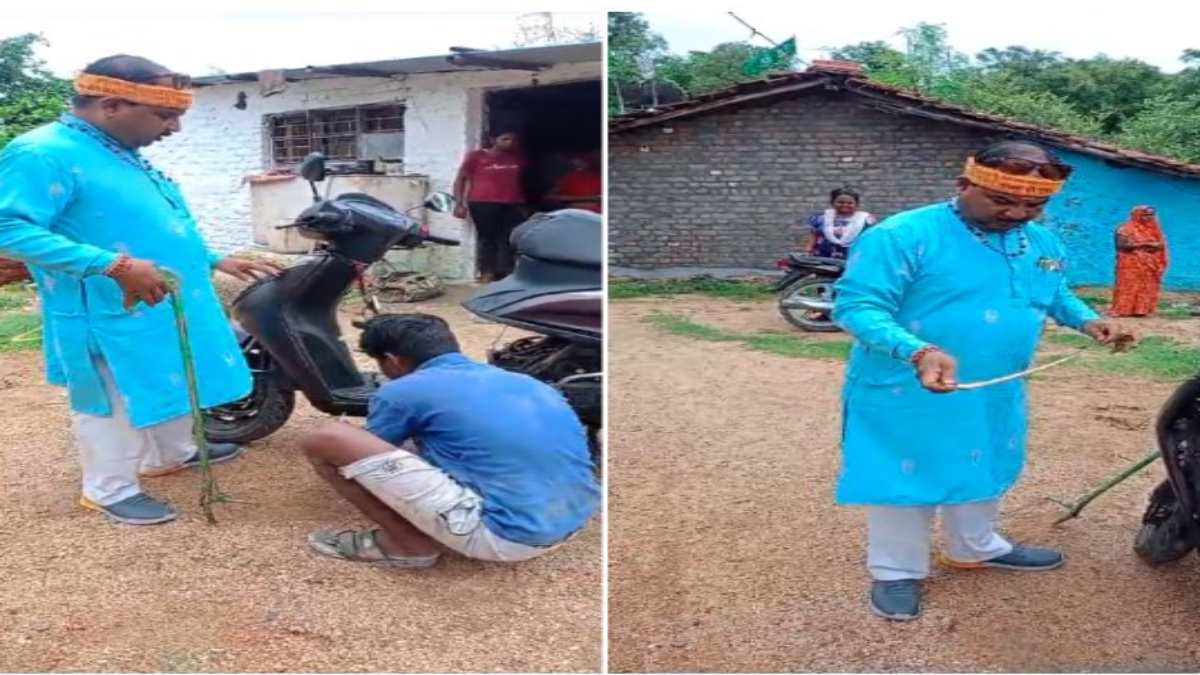 स्कूटी से आ रही थी आवाज: अंदर छिप कर बैठा था सांप, लोगों ने खोलकर देखा तो उड़े होश, देखें VIDEO