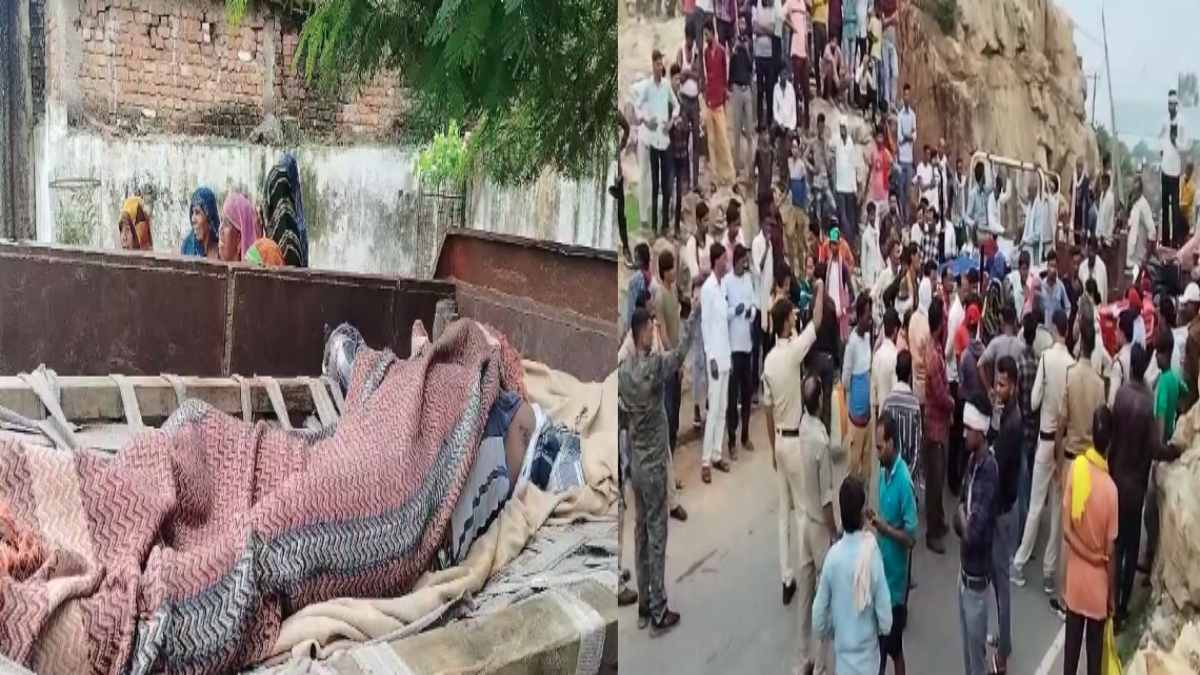 FIR दर्ज करने की मांग को लेकर चक्काजाम: खेत में मिला था युवक का शव, परिजनों ने जताई हत्या की आशंका