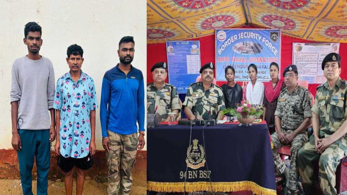 छत्तीसगढ़ : सुरक्षाबलों ने एक कुख्यात नक्सली को किया गिरफ्तार, 3 इनामी महिला नक्सलियों ने किया सरेंडर