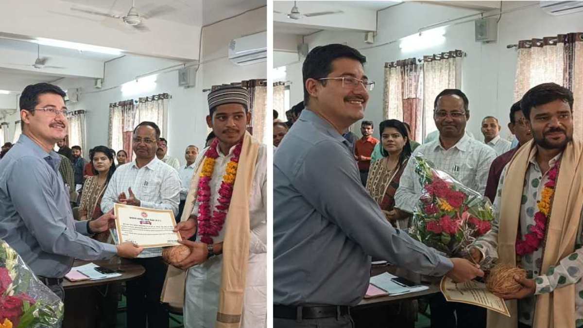 युवक की करंट से बची जान: ऊर्जा मंत्री ने की युवाओं की तारीफ, कलेक्ट्रेट में हुआ सम्मान