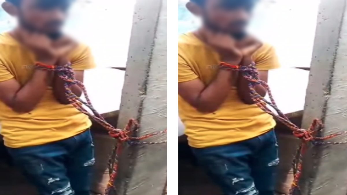 युवक को रस्सी से बांधकर पीटने का मामला: होमगार्ड को किया गया निलंबित, डायल-100 के ड्राइवर को भी हटाया गया