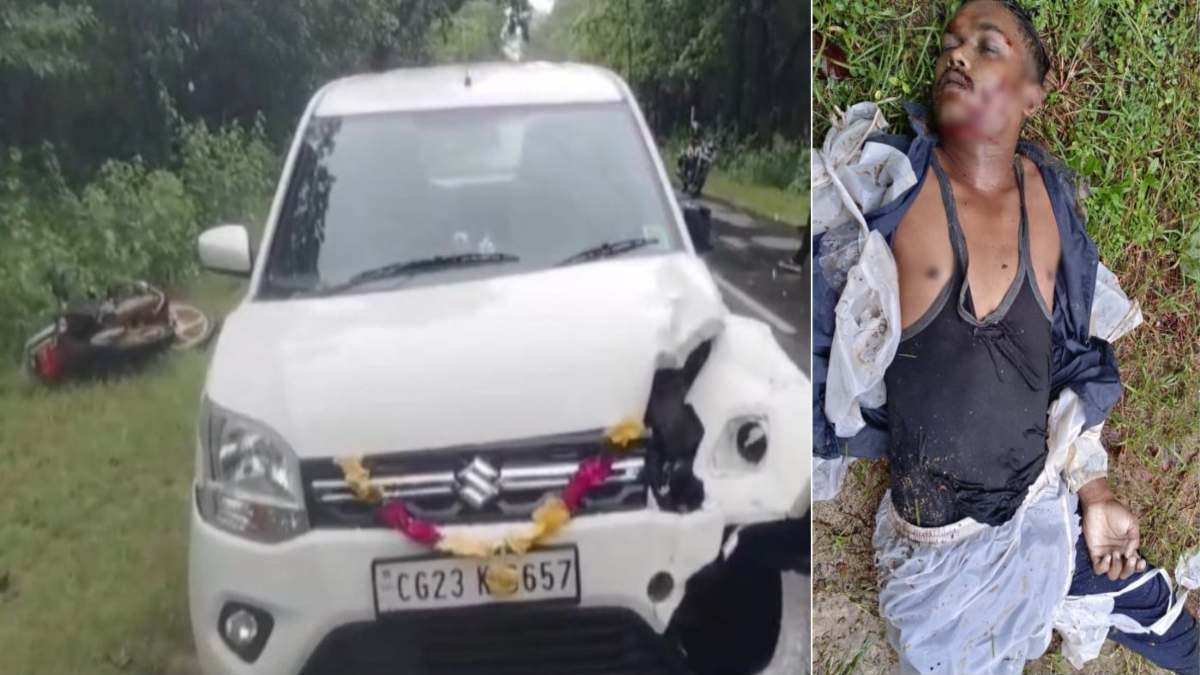 CG ACCIDENT NEWS: तेज रफ्तार कार ने बाइक सवार को मारी टक्कर, युवक की मौके पर ही मौत