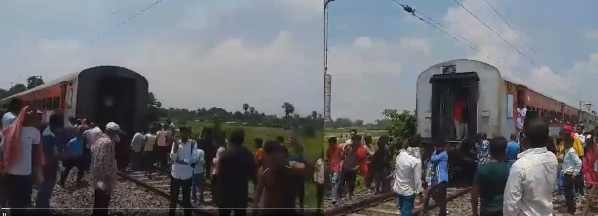 दो हिस्सों में बंट गई बिहार संपर्क क्रांति एक्सप्रेसः घटना के समय 90 से 110 Km/h की रफ्तार से दौड़ रही थी ट्रेन, घटना के बाद मच गई चीख-पुकार-  Bihar Sampark Kranti Express Accident Video