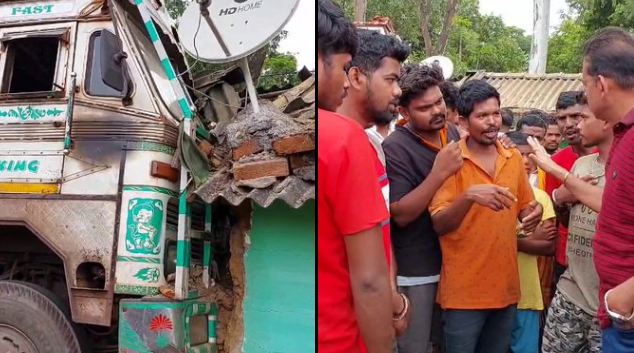 ओडिशा : मयूरभंज में ट्रक के घर में घुसने से महिला की मौत, स्थानीय लोगों ने किया हाईवे जाम