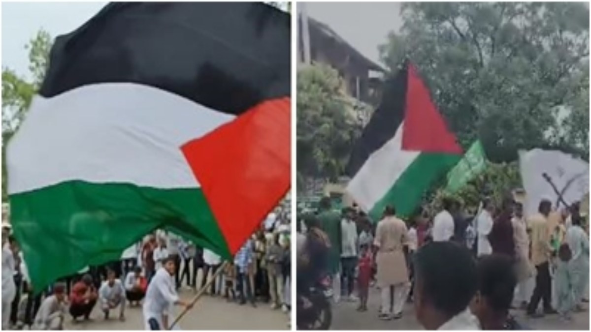 जुलूस में लहराया फिलिस्तीन का झंडा: Video वायरल होने के बाद मचा हड़कंप, हिंदू संगठन के लोग पहुंचे थाने 