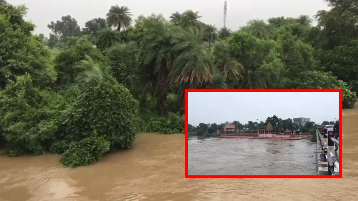 बेतवा नदी का बढ़ा जल स्तर: जिले का मुख्य धार्मिक स्थल भी डूबा, होमगार्ड की लगाई ड्यूटी