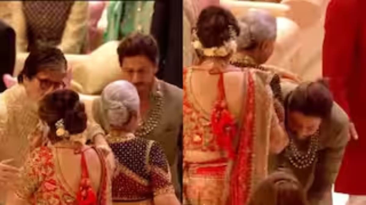 Video : Anant-Radhika की शादी में Shah Rukh Khan ने फिर जीता सभी का दिल, Amitabh-Jaya के पैर छूकर लिया आशीर्वाद …