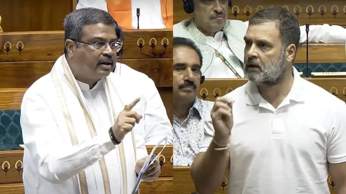 NEET Paper Leak पर संसद भवन में राहुल गांधी और शिक्षा मंत्री धर्मेंद्र प्रधान के बीच जमकर चले शब्दों के बाण, नेता प्रतिपक्ष के तीखे सवाल पर प्रधान बोले- हमें ज्ञान न… Watch Video