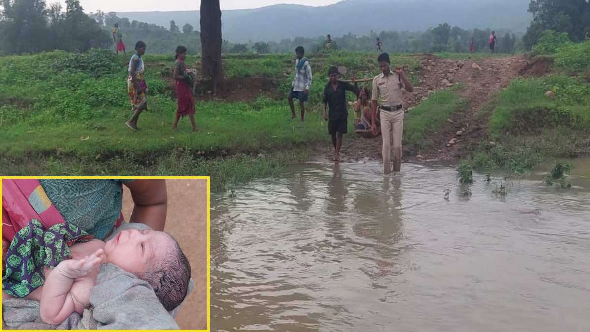 सलाम : पुलिस जवान ने गर्भवती महिला को कावड़ में पहाड़-नाला पार कराकर एंबुलेंस तक पहुंचाया, हुआ सुरक्षित प्रसव