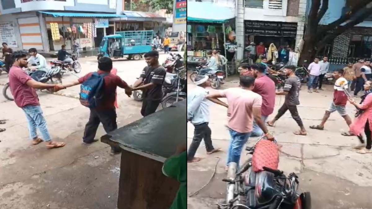 बैंक क्लर्क की हॉकी से पिटाई: महिला को अश्लील मैसेज भेजकर करता था परेशान, सरेराह की जमकर धुनाई, VIDEO वायरल