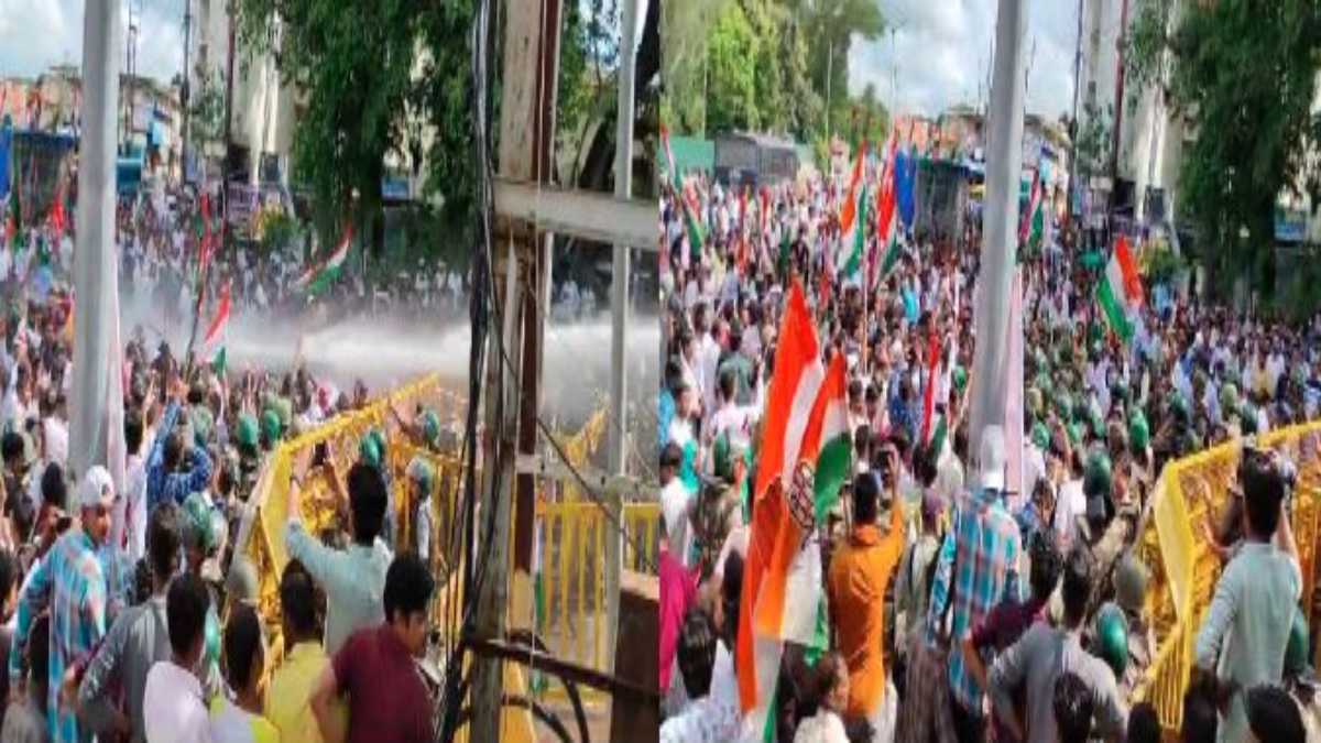 सागर में कांग्रेस बड़ा प्रदर्शन: कलेक्ट्रेट घेरने निकले जीतू पटवारी समेत सैकड़ों कार्यकर्ता, पुलिस ने वाटर कैनन चलाकर खदेड़ा