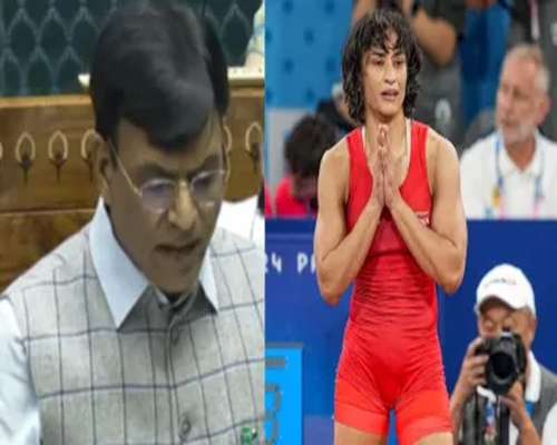 विनेश फोगाट मामले पर लोकसभा में बोले खेल मंत्री मनसुख मांडविया
