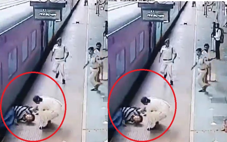 SECR: चलती ट्रेन से गिरा यात्री, देंखे Video कैसे RPF की महिला जवान और स्टॉफ ने कैसे बचाई जान