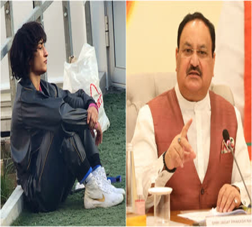 विनेश फोगाट के ओलंपिक से बाहर होने पर जेपी नड्डा ने कहा ;पूरा देश विनेश के साथ