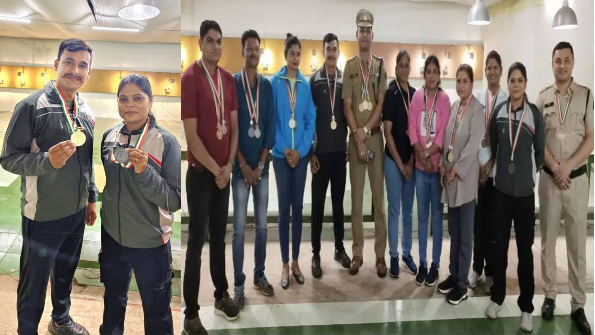 पुलिस आरक्षक यासीन हुसैन ने राज्य शूटिंग प्रतियोगिता में जीता गोल्ड, पत्नी ने जीता कांस्य