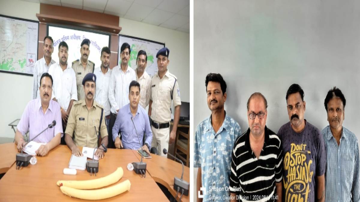 तस्कर गिरोह का भंडाफोड़: 3 शख्स हाथी दांत के साथ गिरफ्तार, खरीददार को भी बनाया आरोपी