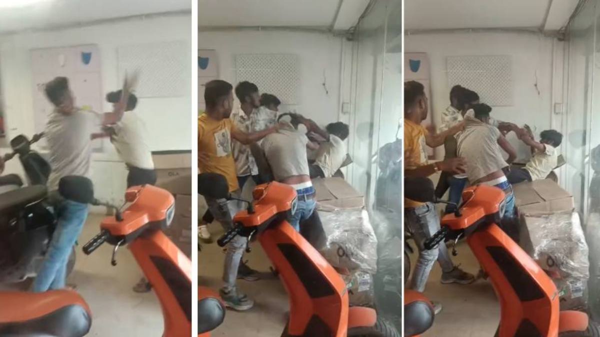 इलेक्ट्रिक स्कूटी के शोरूम में चले लात घूंसे: कर्मचारियों और कस्टमर के बीच हुई जमकर मारपीट, सामने आई ये वजह