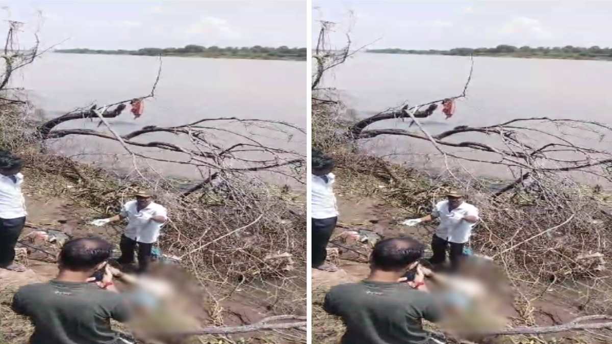 चोरी के आरोप में प्रताड़ना का मामला: 11 दिन बाद मिला पिता का शव, पुलिस से तंग आकर बाप-बेटे ने नर्मदा नदी में लगाई थी छलांग, परिजनों ने की कार्रवाई की मांग