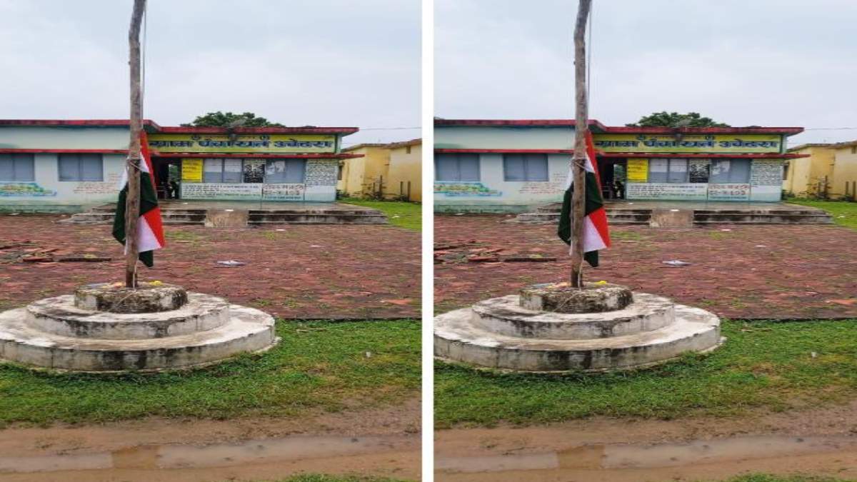 राष्ट्रीय ध्वज का अपमान, VIDEO: ध्वजारोहण के कुछ देर बाद ही नीचे गिरा, जिम्मेदारों ने कही ये बात
