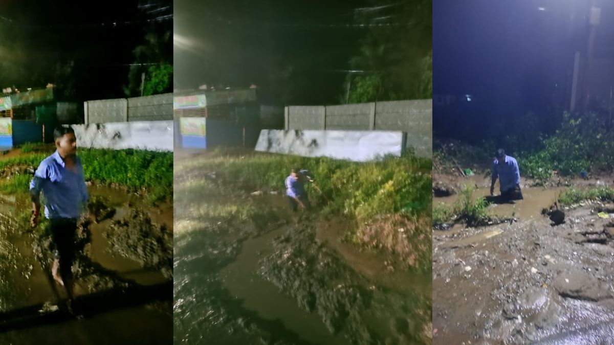 नाला बना मुसीबत: कई बार निर्माण मांग किए जाने के बाद भी नहीं हुआ समाधान, पार्षद खुद उतरे नाले की सफाई करने