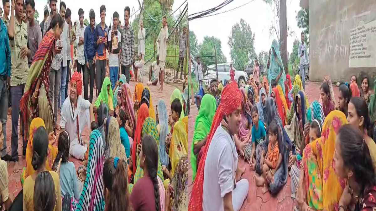 विधायक ने जमीन पर बैठकर लगाई चौपाल, महिलाओं से गांव की समस्याओं को लेकर जयवर्धन सिंह ने की चर्चा