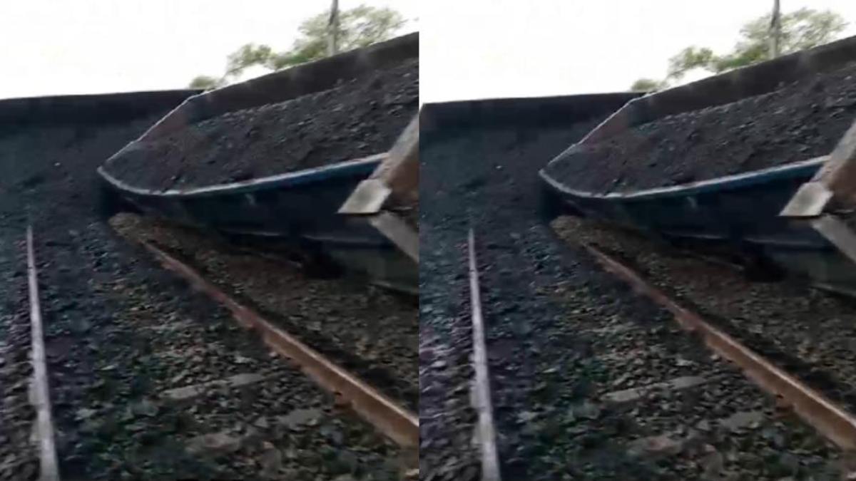 BIG BREAKING: दमोह में मालगाड़ी के 4 डिब्बे पलटे, मौके पर पहुंची GRP और RPF