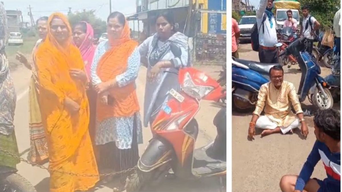 बिजली कंपनी के खिलाफ फूटा गुस्साः स्थायी कनेक्शन के नाम पर एक लाख मांगने से नाराज लोग बैठे सड़क पर