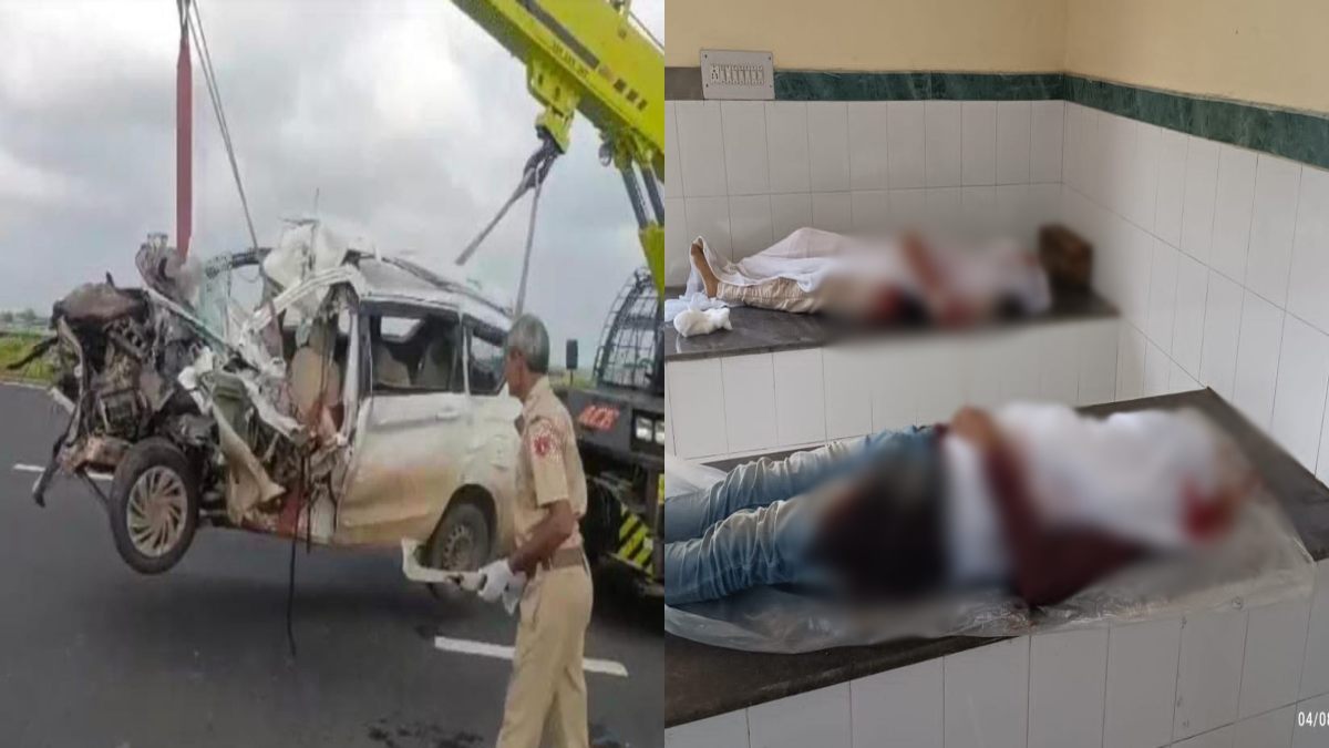 राजस्थान के सड़क हादसे में MP के 4 लोगों की मौत: हरिद्वार से अंतिम संस्कार कर लौट रहा था परिवार, चलती ट्रक के पीछे जा घुसी गाड़ी