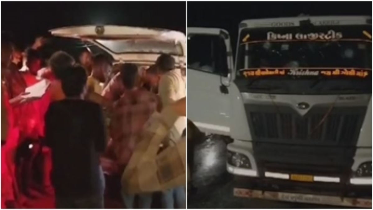 भीषण सड़क हादसे में दो की मौत: कंटेनर ने बाइक को मारी टक्कर, 6 साल की बच्ची समेत युवक ने तोड़ा दम   