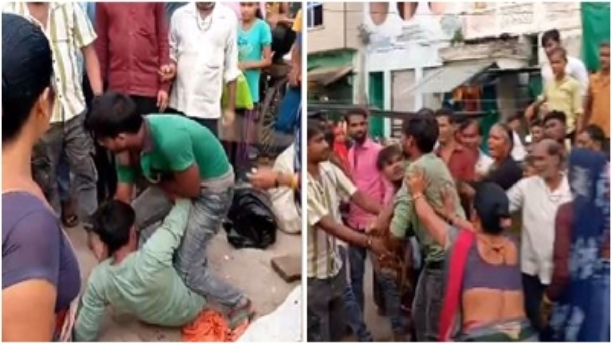 हाट बाजार में मारपीट: 2 सब्जी विक्रेता आपस में भिड़े, जमकर चले लात-घूंसे, Video वायरल 