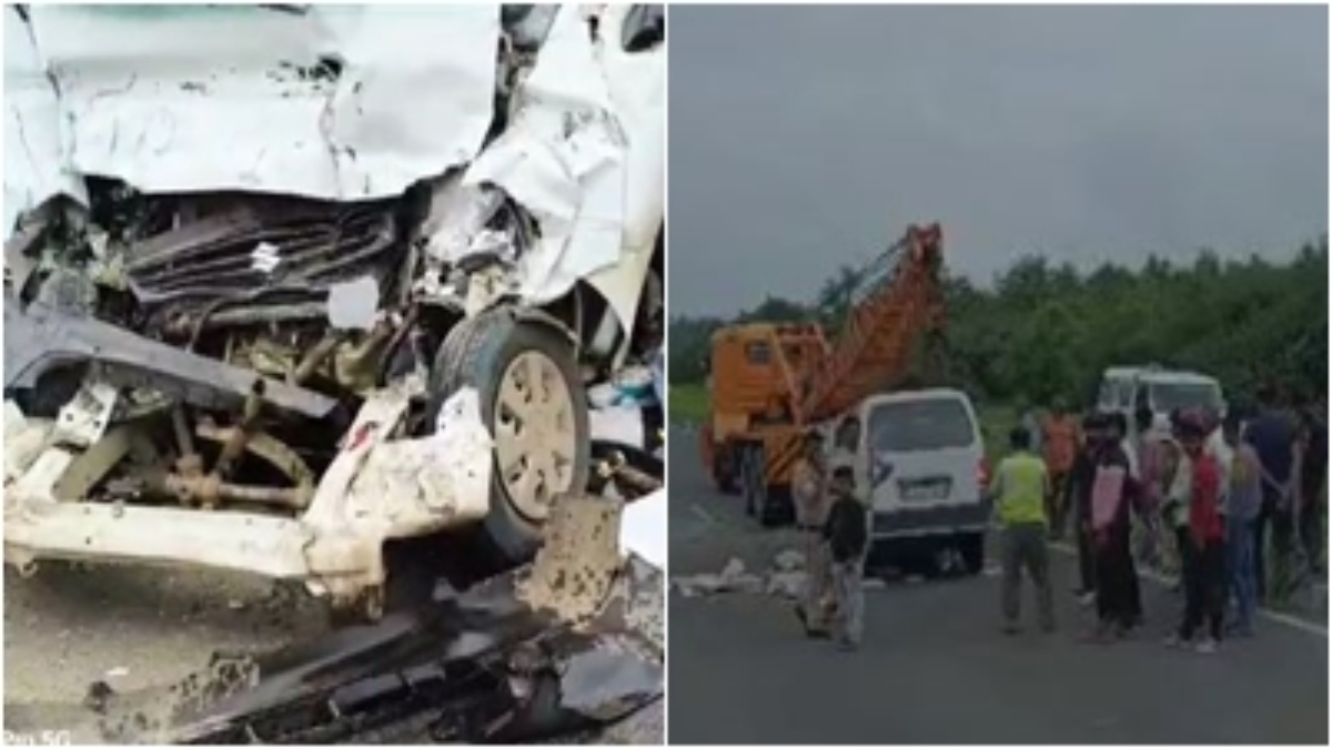 तेज रफ्तार डंपर ने कार को मारी टक्कर: दर्दनाक हादसे में एक की मौत, एक गंभीर घायल 
