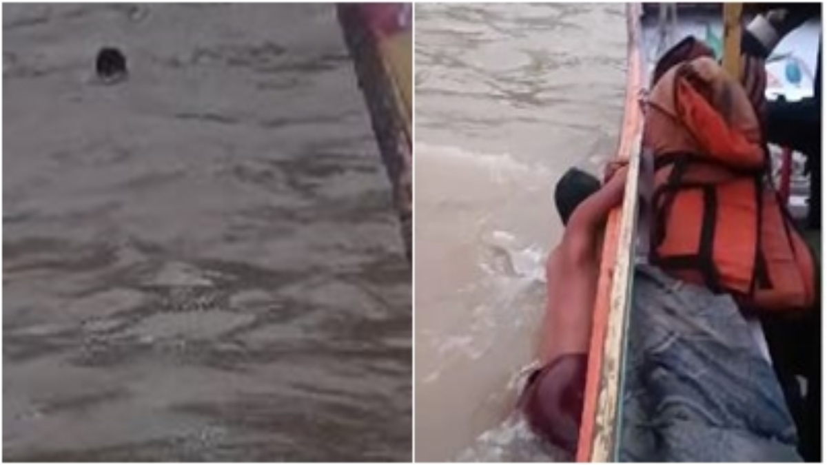 नर्मदा में डूब रहा था युवक: SDRF के जवान ने इस तरह बचाई जान, Video  वायरल 