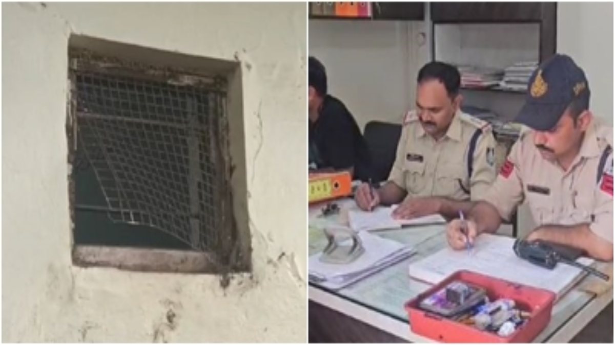 खंडवा में पांच बदमाश थाने की जाली तोड़कर फरार: मोटरसाइकिल चोरी के मामले में पूछताछ के लिए लाई थी पुलिस, ऐसे दिया चकमा   