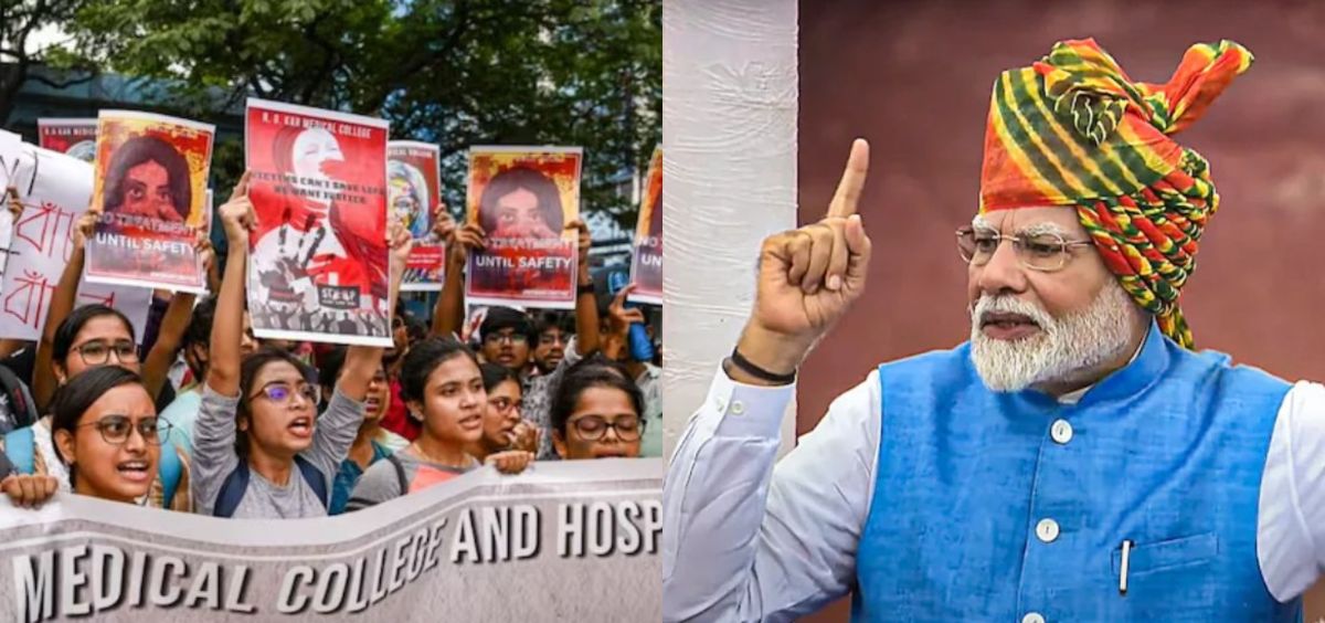 PM Modi On Kolkata Rape-Murder Case: लाल किले से मोदी ने कोलकाता रेप-मर्डर पर कहा- ऐसे राक्षसों को फांसी हो, बोले- सेना और स्पेस सेक्टर में दिख रहा महिलाओं का दम-खम- India 78th Independence Day