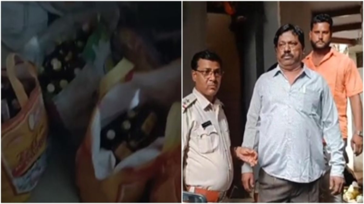 घर में चल रहा था अवैध शराब का कारोबार, पुलिस ने फिल्मी स्टाइल में मारी रेड, भारी मात्रा में शराब बरामद