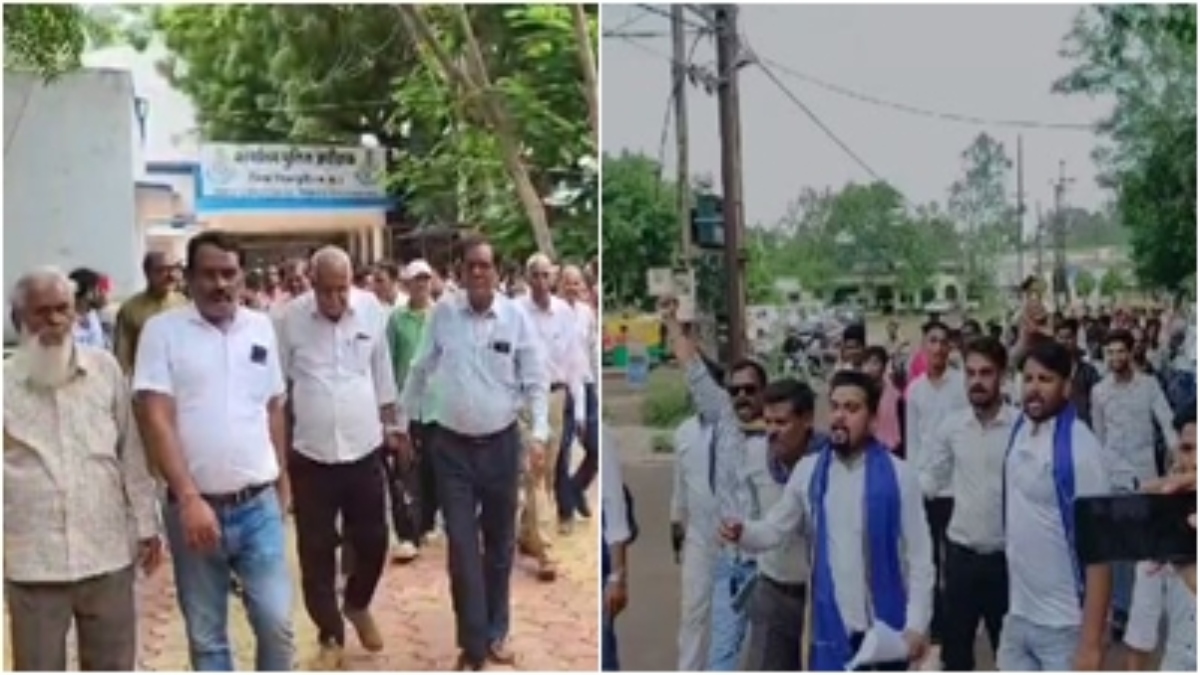 अस्पताल में मरीज से मारपीट का मामला: एसपी कार्यालय में हंगामा, आपस में भिड़े दो समाज के लोग 