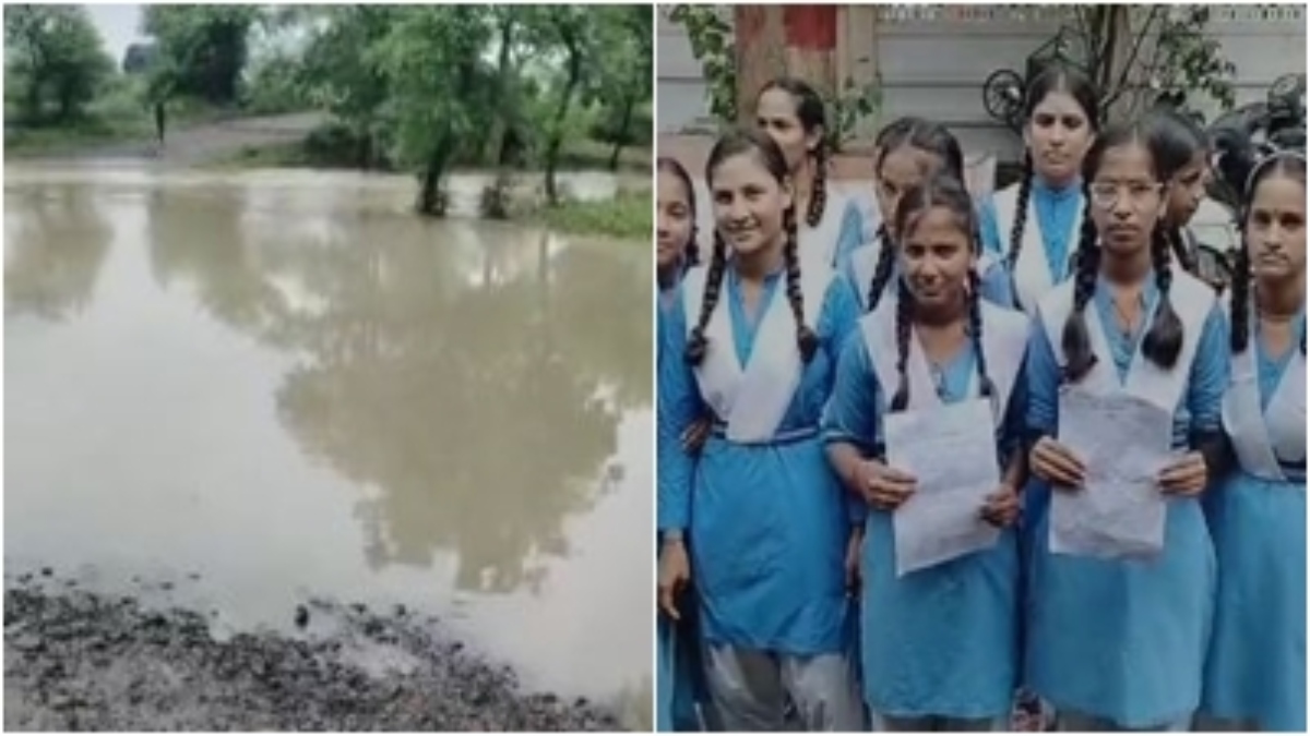 सर पुलिया बनवा दो… कलेक्टर से छात्राओं ने लगाई गुहार, जान जोखिम में डालकर स्कूल जाने को मजबूर