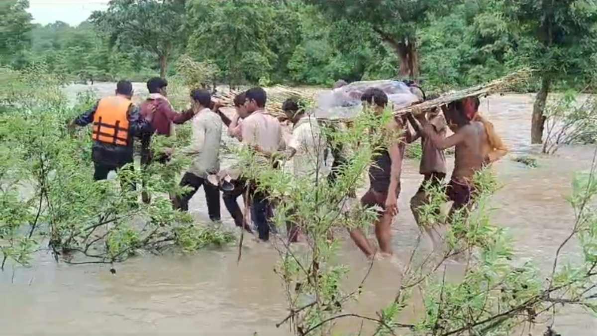 गर्भवती महिला का Rescue : Video वायरल होते ही मौके पर पहुंचा प्रशासन और स्वास्थ्य अमला, रेस्क्यू कर भेजा अस्पताल
