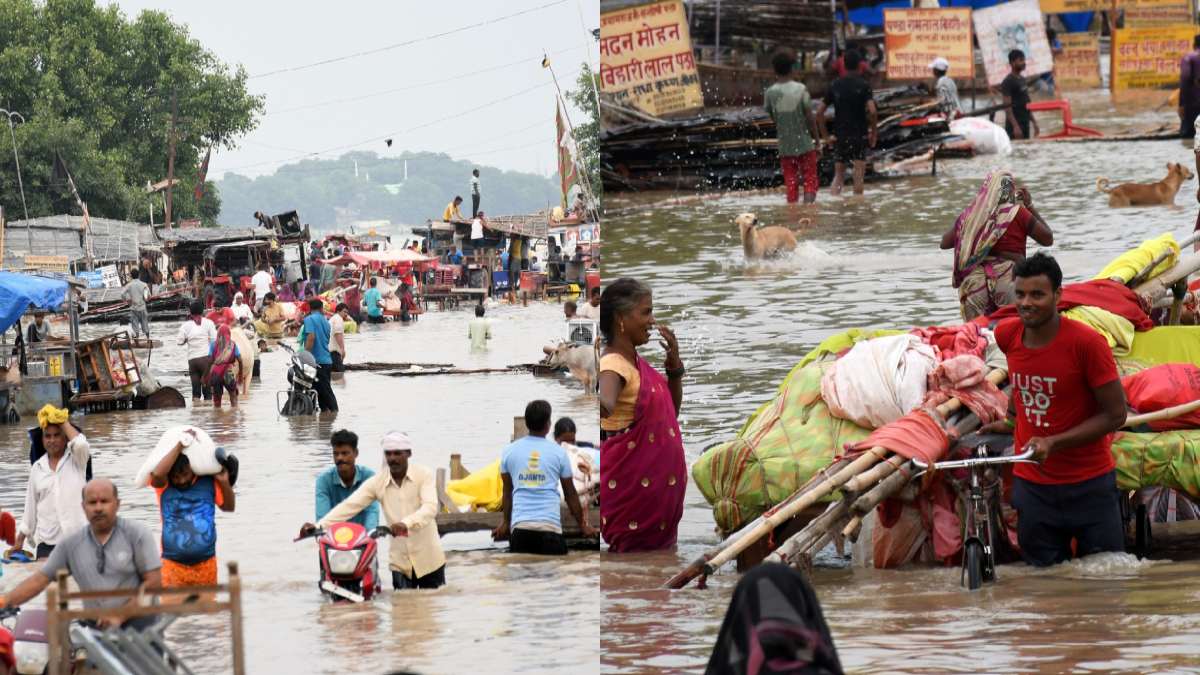 UP में उफान पर नदियां: बढ़ा गंगा और यमुना का जलस्तर, प्रयागराज में छतों पर लोग