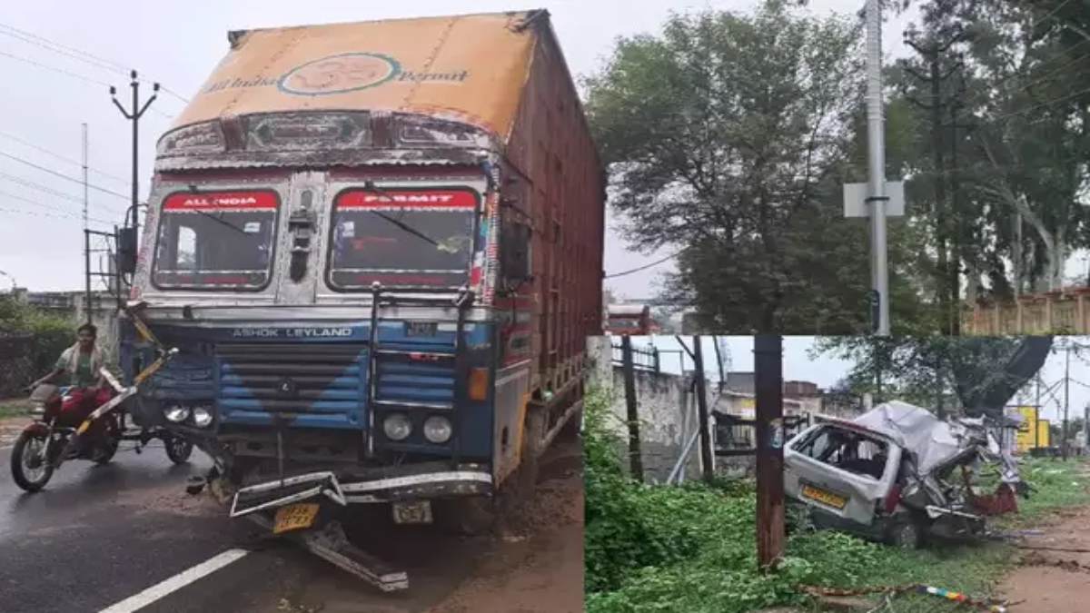 BREAKING : ट्रक और कार में जबरदस्त भिड़ंत, 5 की मौत