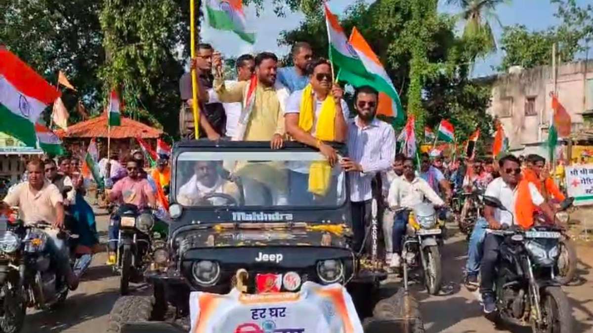 हर घर तिरंगा अभियान: बीजेपी ने निकाली 120 किमी लंबी यात्रा, दिखा तिरंगा का अलग स्वरूप