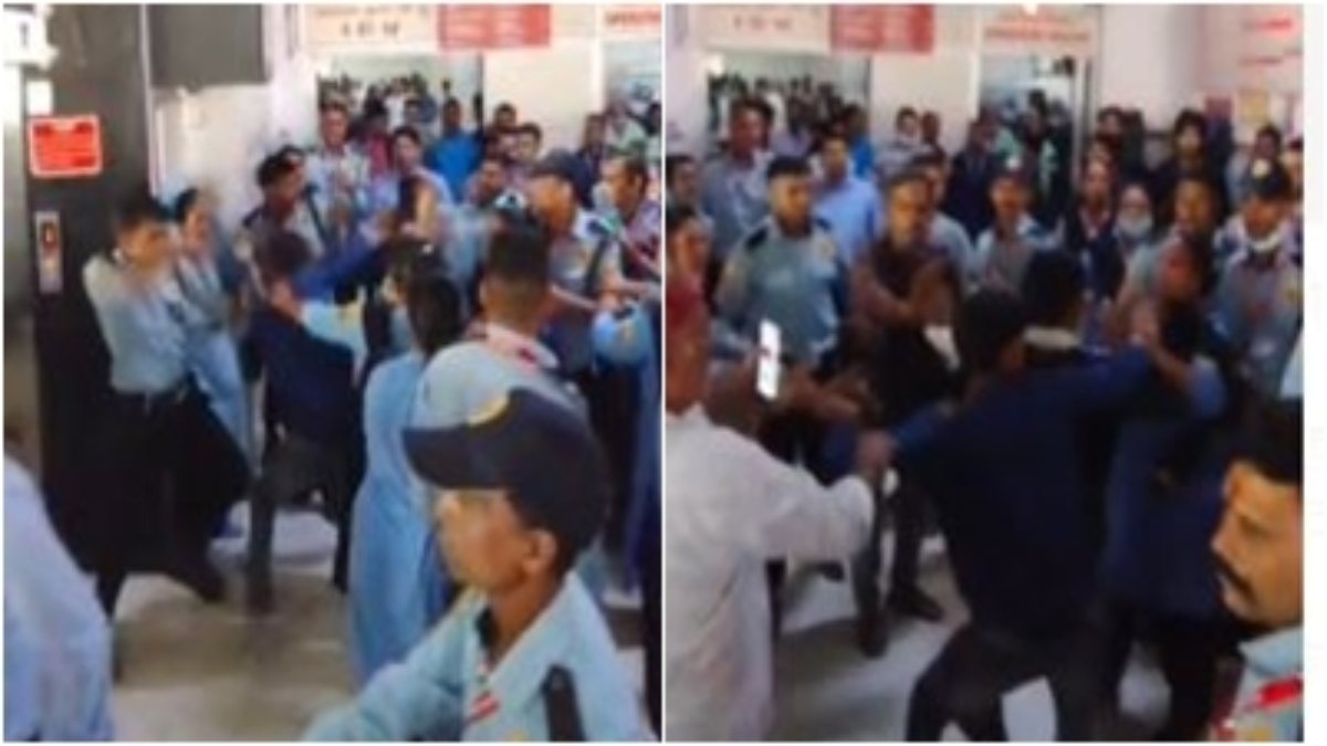 अस्पताल में सुरक्षा गार्डों ने की मारपीट, VIDEO: मरीज के परिजनों को पीटा, जानें क्या है पूरा मामला