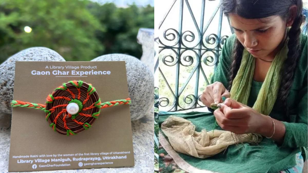 पहाड़ का हुनर: चीड़ के पत्तों से हो रहा कमाल, महिलाएं बना रही इकोफ्रेंडली राखियां